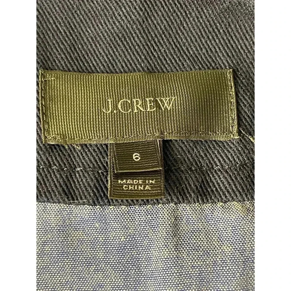 J Crew Heavyweight  Cotton Peacoat size 6 Navy Twill preppy nautical - Picture 4 of 12